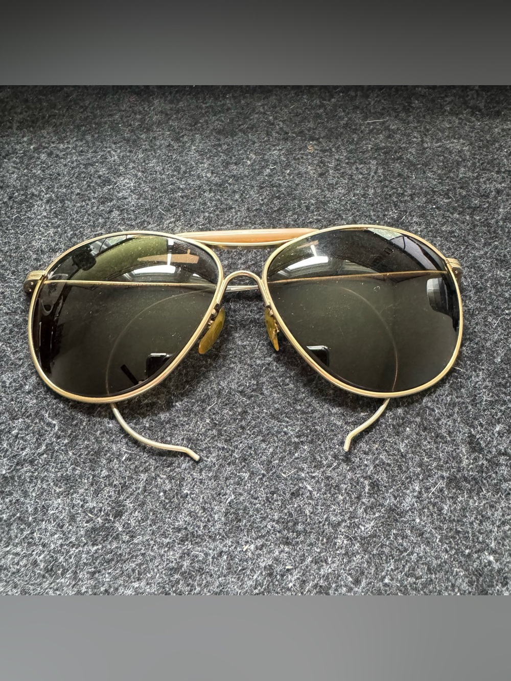 Vintage WWII Aviator Sunglasses USAAF AN-G-22 Type II American Optical